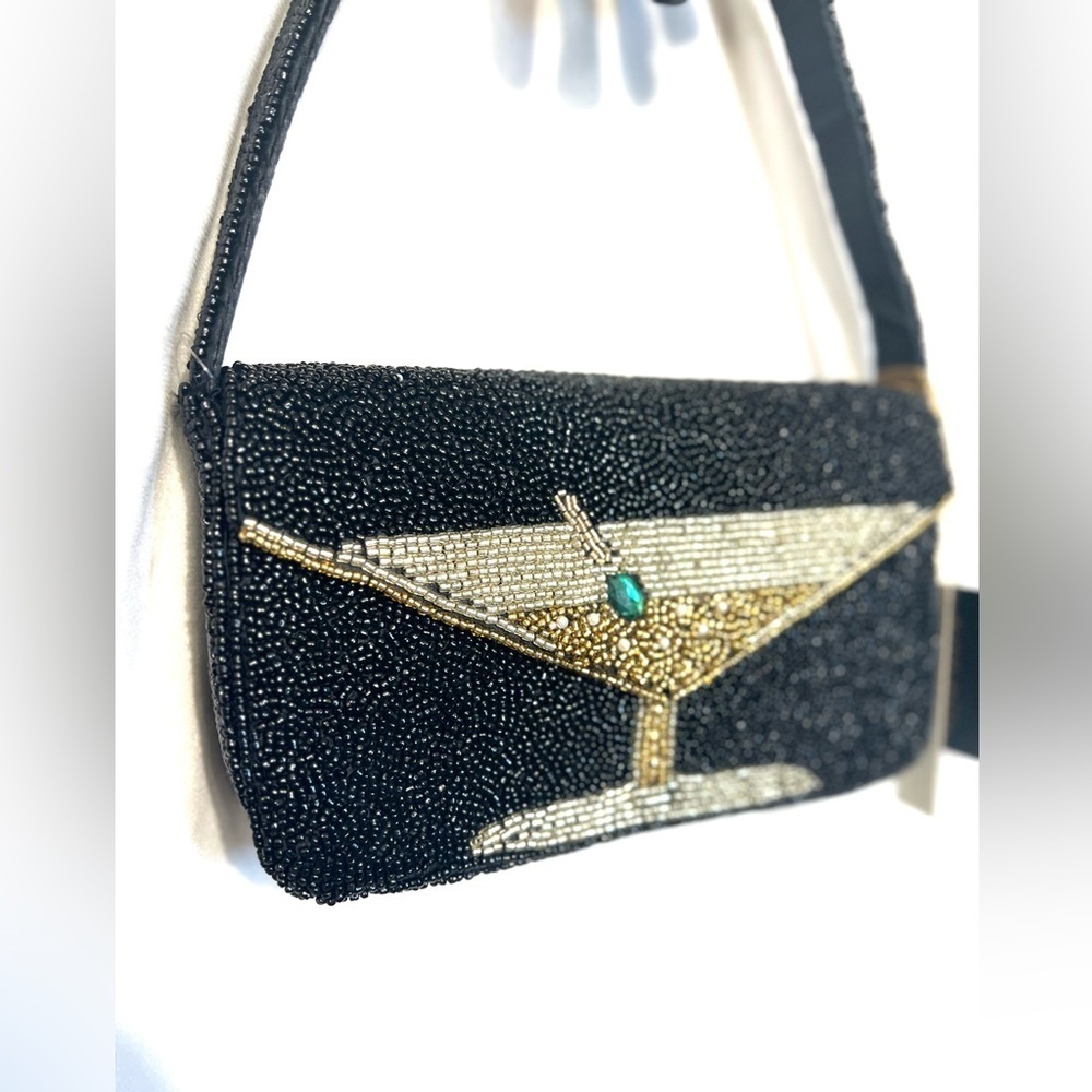 🍸🍸MADE IN INDIA STUNNING VIRAL HANDCRAFTED BEADED MARTINI BAG🍸🍸NWT - Picture 5 of 14